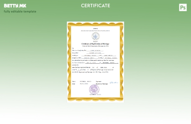 Модерен стил Палау венчаница Шаблон за Word и PDF